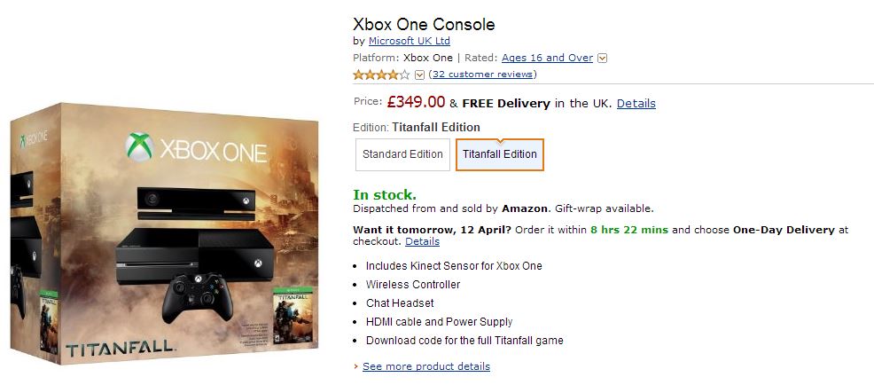 xbox one console asda