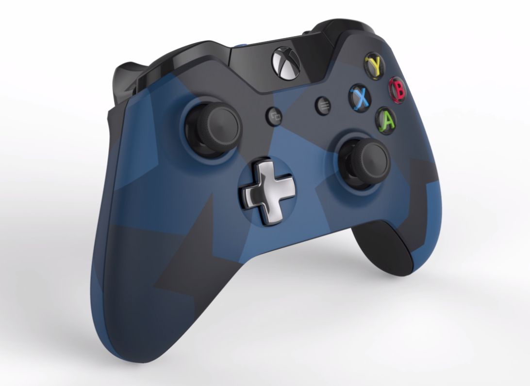 blue camo xbox 1 controller