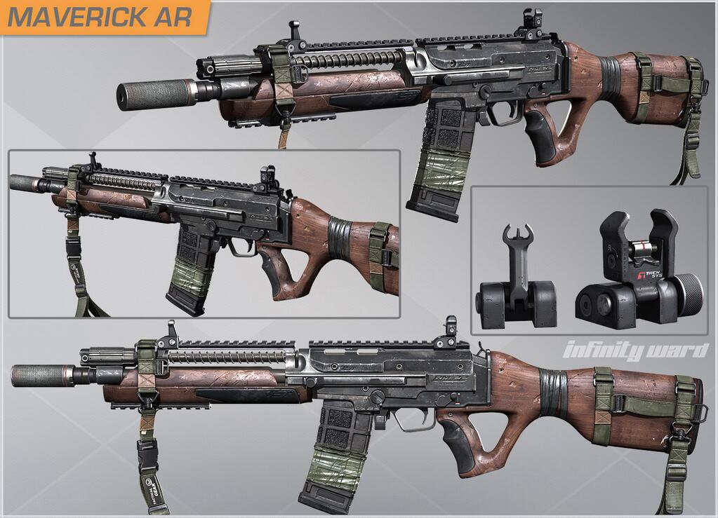 call of duty ghosts guns names