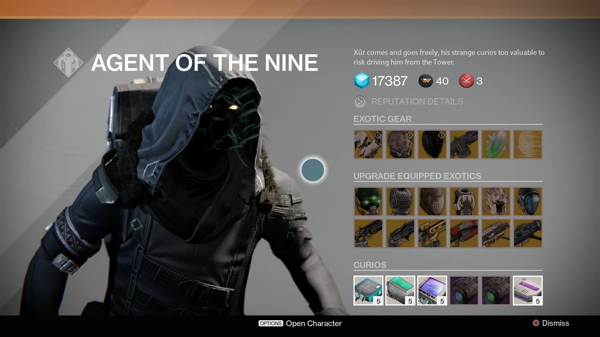 Destiny Xur Location And Inventory For May 8 9 Thunderlord