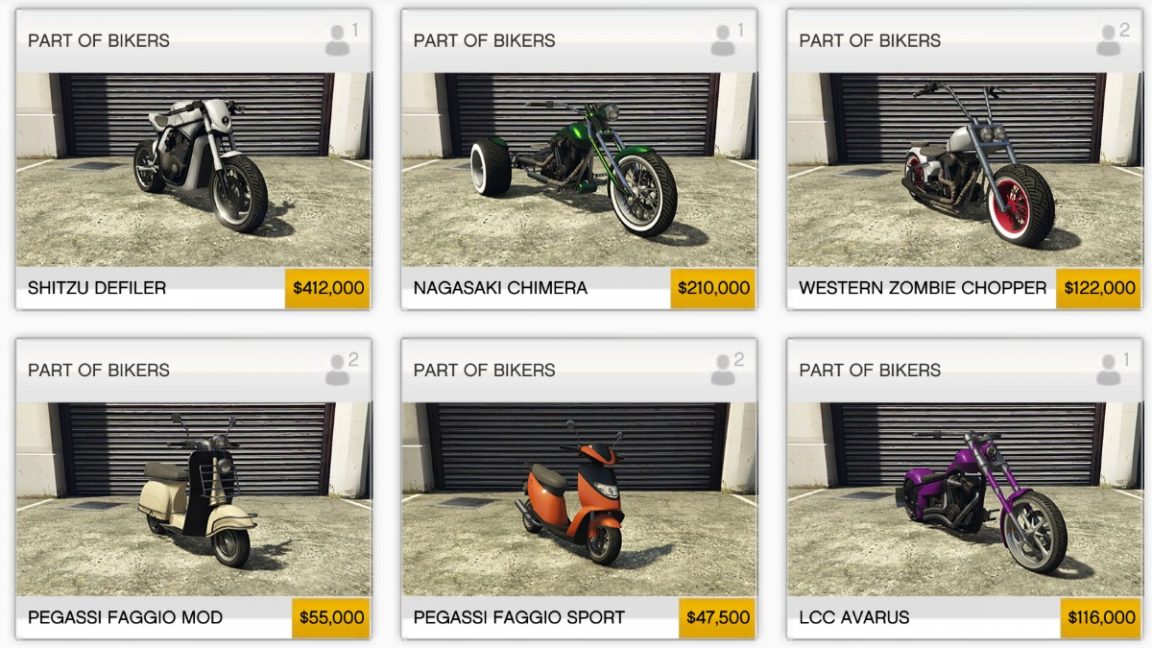 gta online custom bike shop