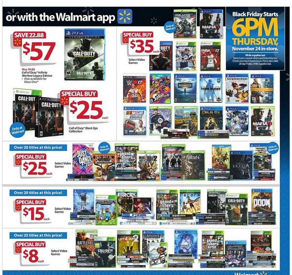 walmart video games on sale