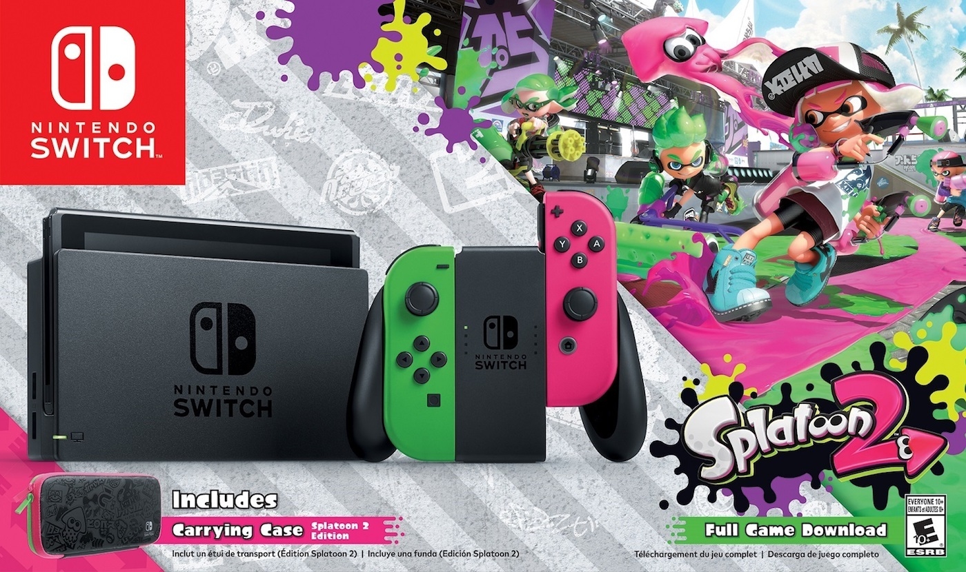 nintendo switch green and pink