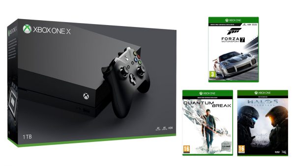 Xbox One X with Forza 7 Halo Quantum Break1