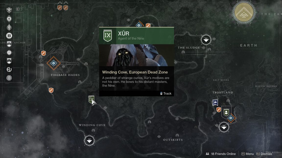 Xur Winding Cove EDZ