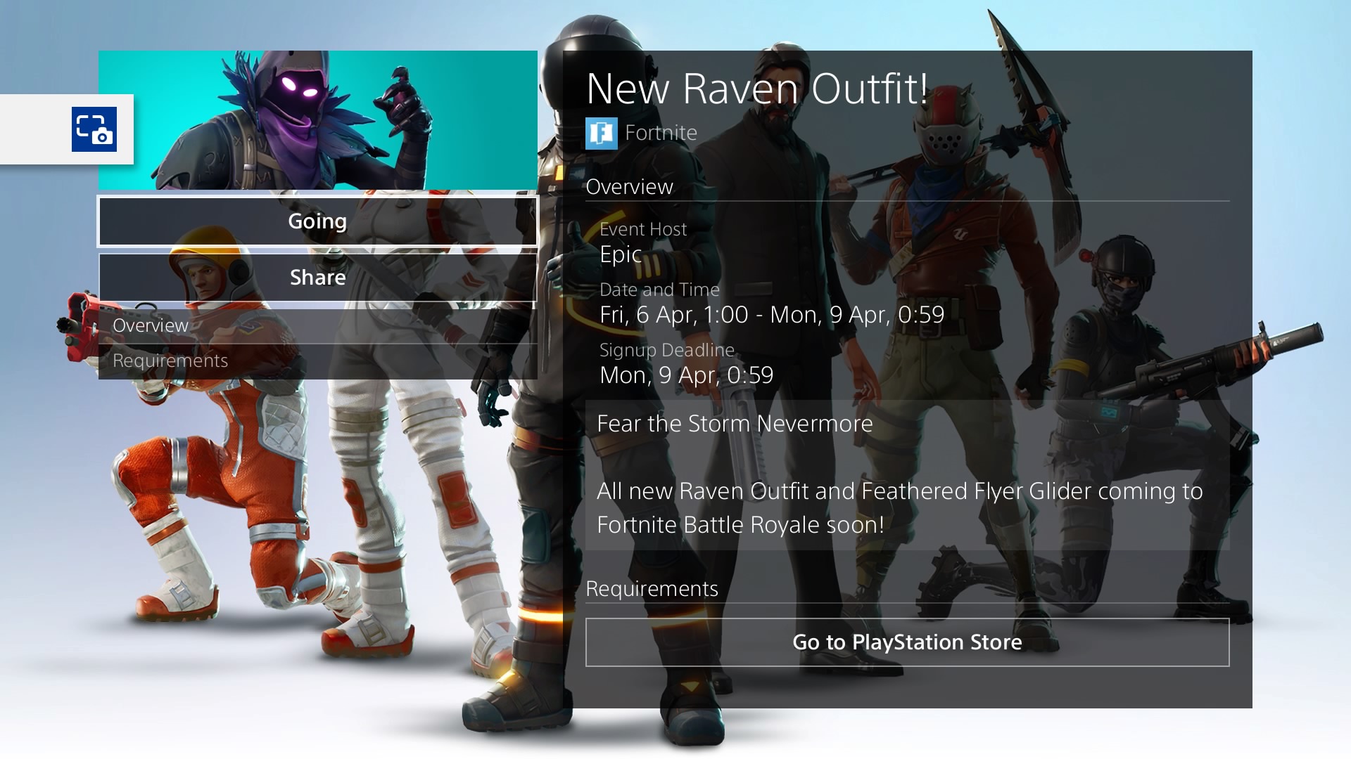 Fortnite Raven Skin And Feathered Flyer Glider Launching Tonight With Featured Item Refresh Vg247 - roblox raven fortnite