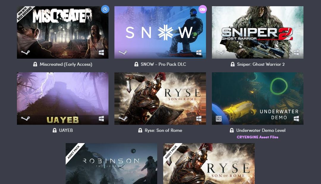 CryEngine Now Available on Steam