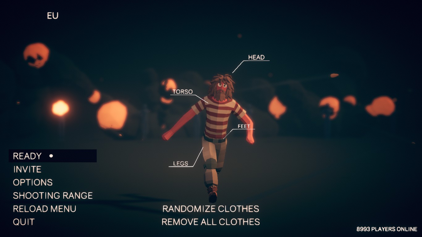 Totally Accurate Battlegrounds How To Play Guide Full Controls And - before landing on a screen where you can customise your character by randomising their clothes once you re set to start playing a match click ready on