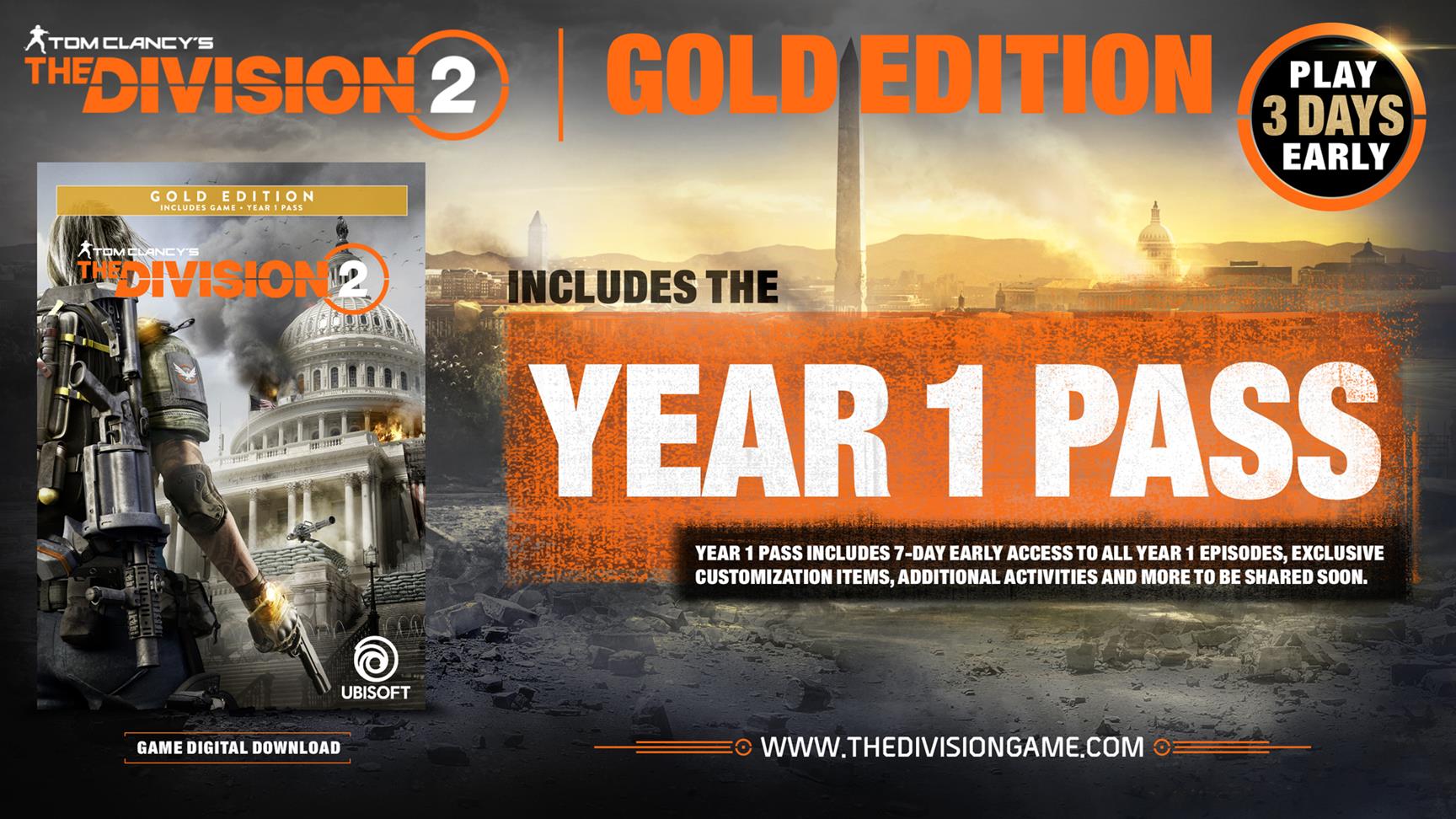 The Division 2 Gold And Ultimate Edition Owners Can Play 3 Days Early Pre Order Details Revealed Vg247