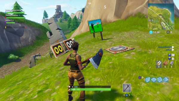 Fortnite Shooting Gallery Locations Vg247 - a scoreboard is available to track your score and once you ve scored five points there will be a little fanfare noise to indicate you have completed the