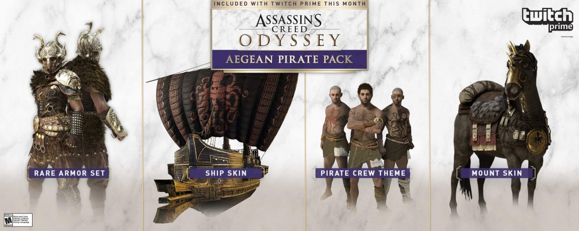 Twitch Prime Assassin S Creed Odyssey Loot Features A Pirate Ship Skin And The Atoll Horse Mount