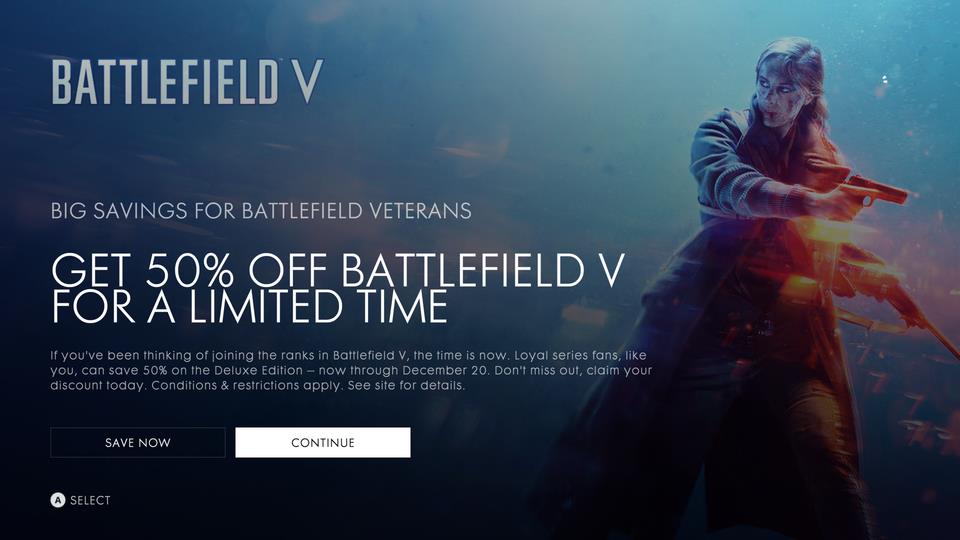 battlefield 5 discount code ps4