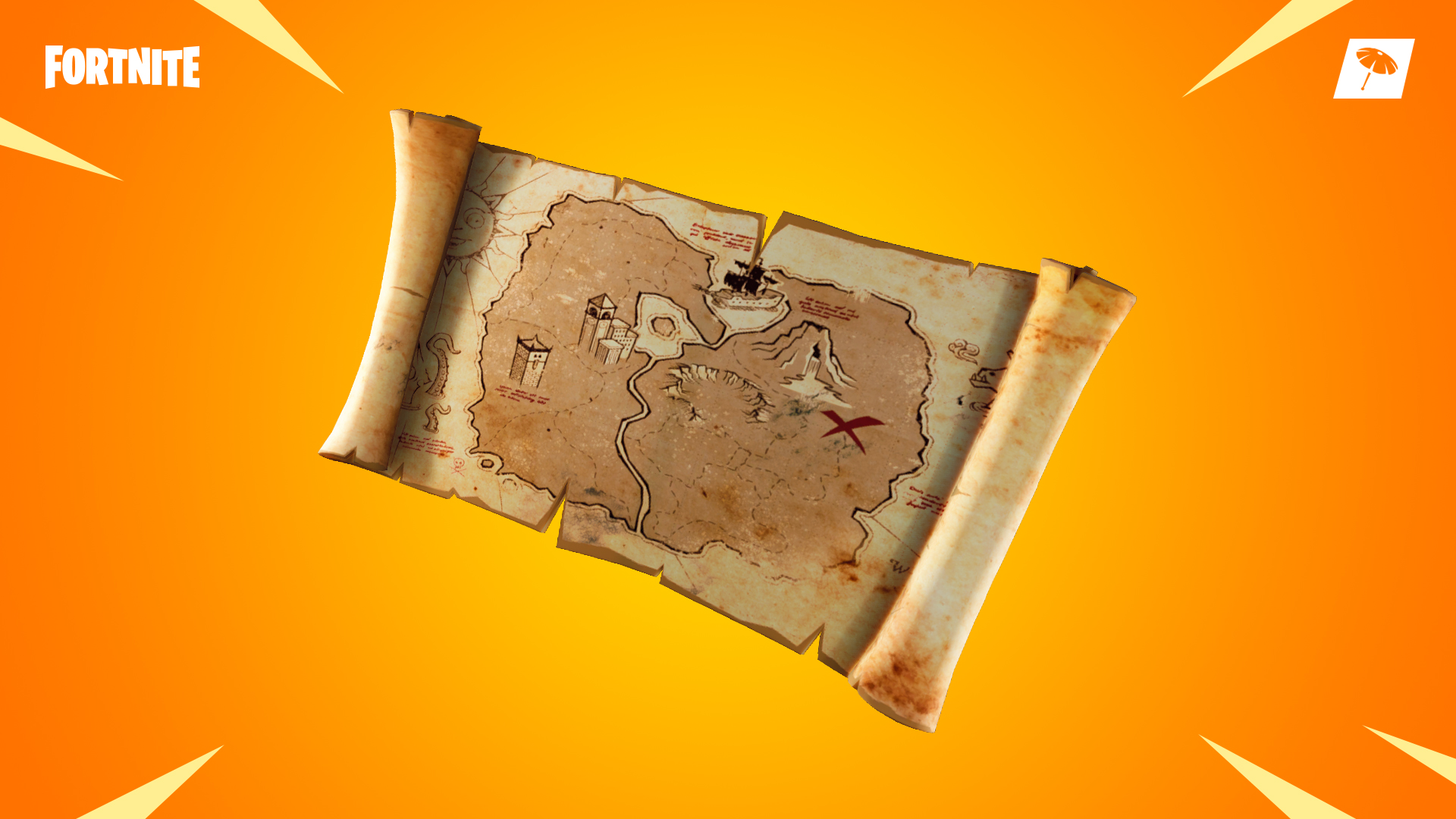 fortnite search where the magnifying glass sits on the treasure map loading screen vg247 - fortnite saison 8 carte camp pirate