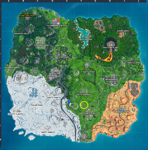 Fortnite Fortbytes Found Between Fortnite Fortbyte 34 Found Between A Fork And Knife