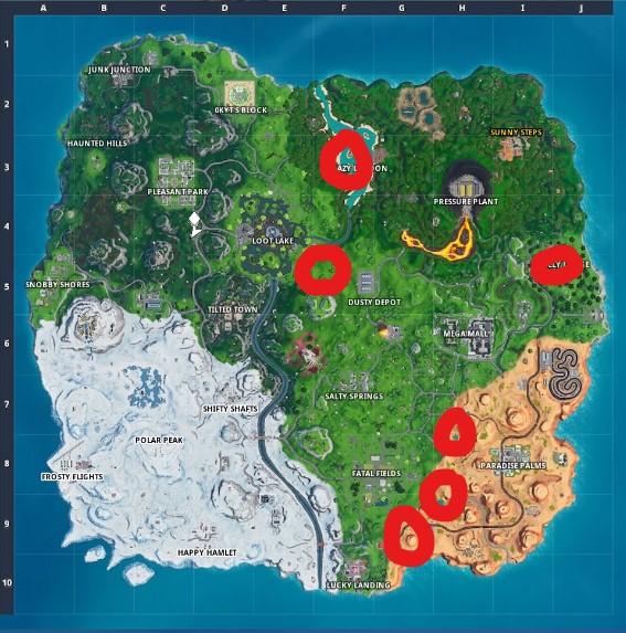 Season 11 Fortnite Foraged Items Fortnite Consume Foraged Items Places