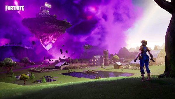 Floating Island Fortnite Fortnite Land On Top Of A Floating Island And A Meteor Vg247