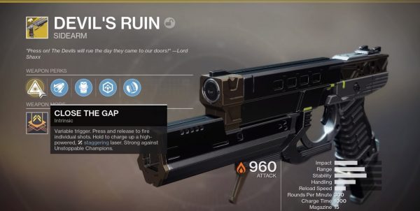 Destiny 2  Season of Dawn   How to get Devil s Ruin Exotic sidearm - 44