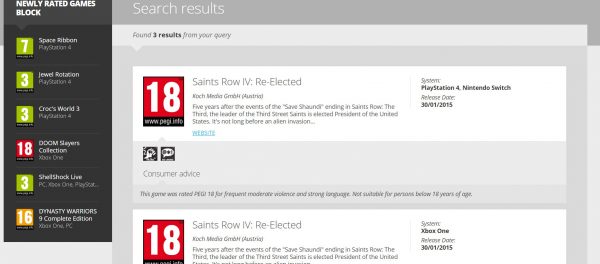 Saints Row 4  Re Elected is coming to Switch according to Amazon  PEGI rating - 20