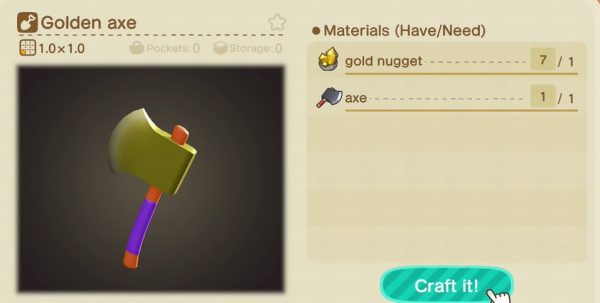 Animal Crossing New Horizons How To Get Gold Nuggets And Craft