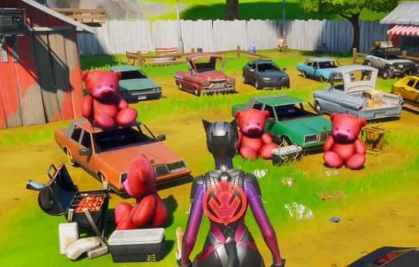 Fortnite: الموسم الثاني - احمل دبًا ورديًا عملاقًا وجد في ريسكى ريلز 100 متر 1