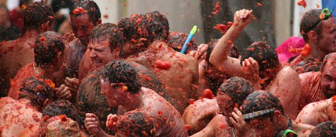 tomato throwing tomato throwing