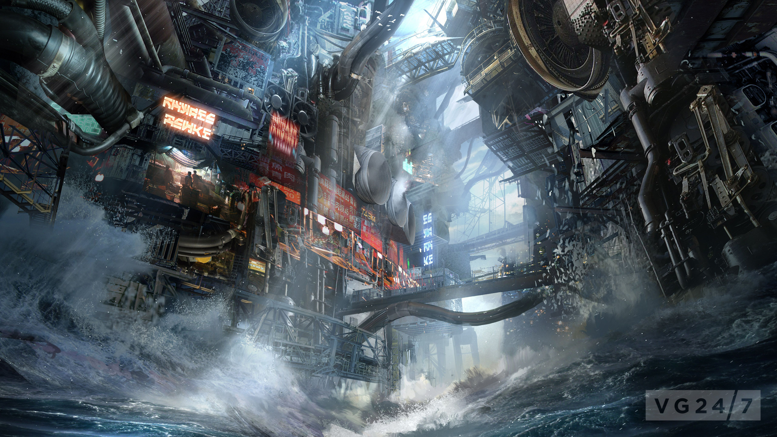 Killzone Mercenary concept art shows Helghast and Vekta