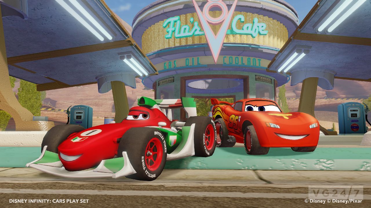 Disney Infinity screens and video show the Cars play set VG247