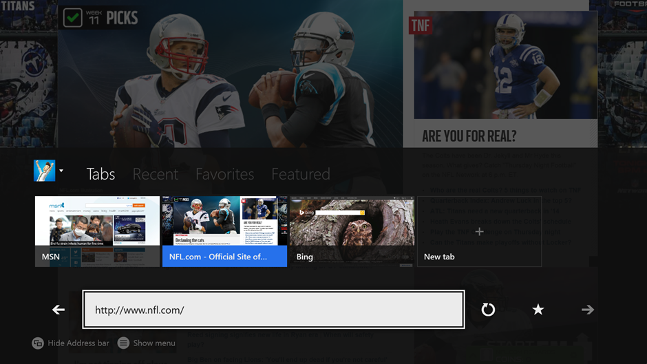 Xbox One Explorer team increased support for modern web