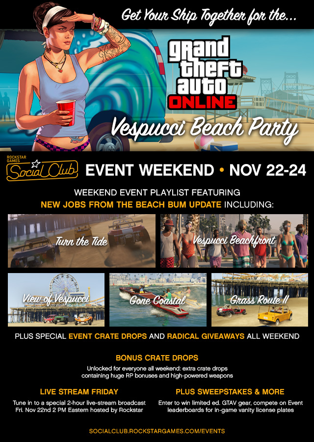 GTA Online beach party event detailed, playlist and bonuses live today ...
