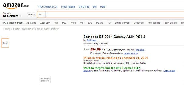 bethesda e3 2014 amazon