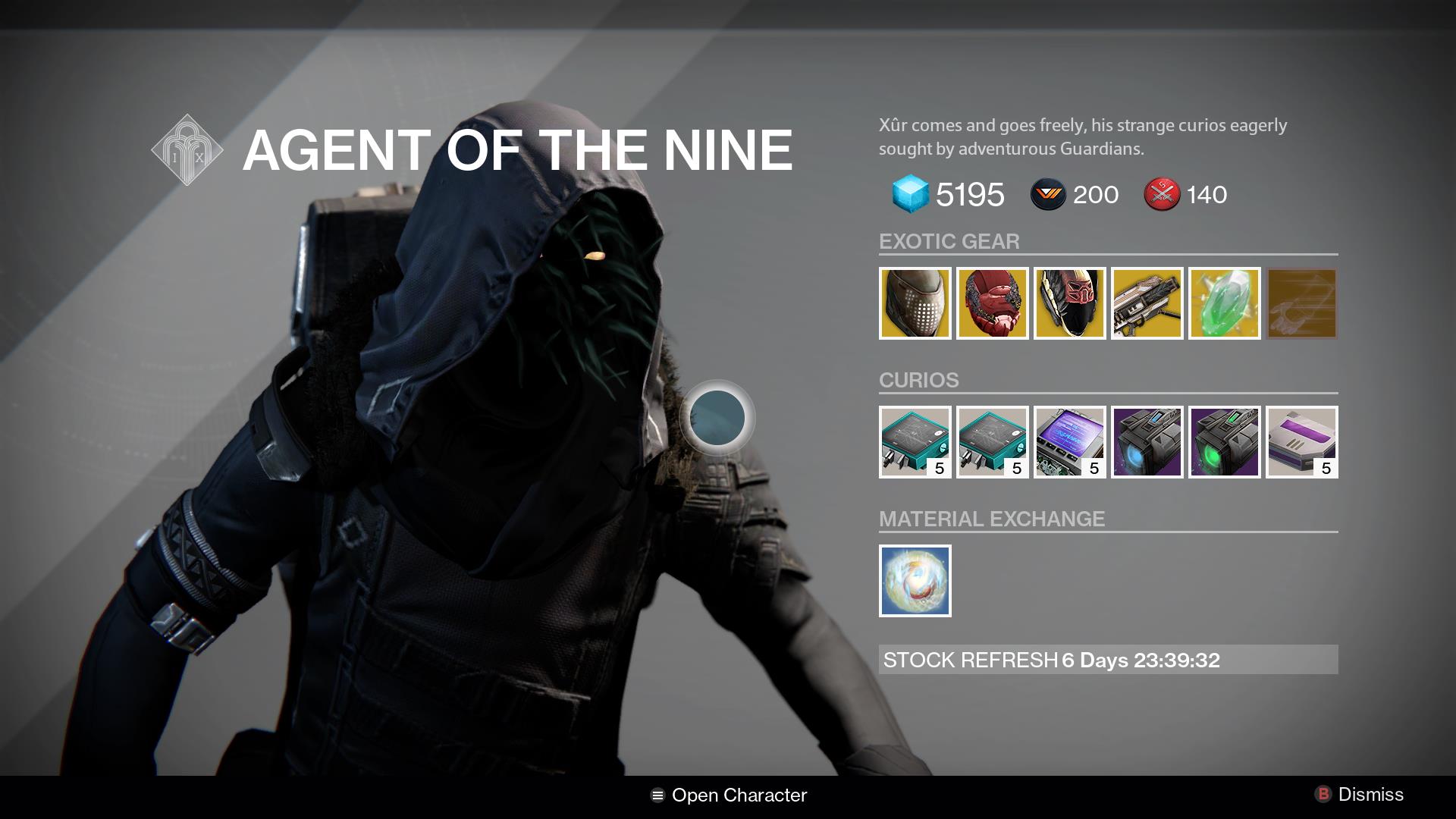 Destiny Xur location and inventory for August 14, 15 VG247