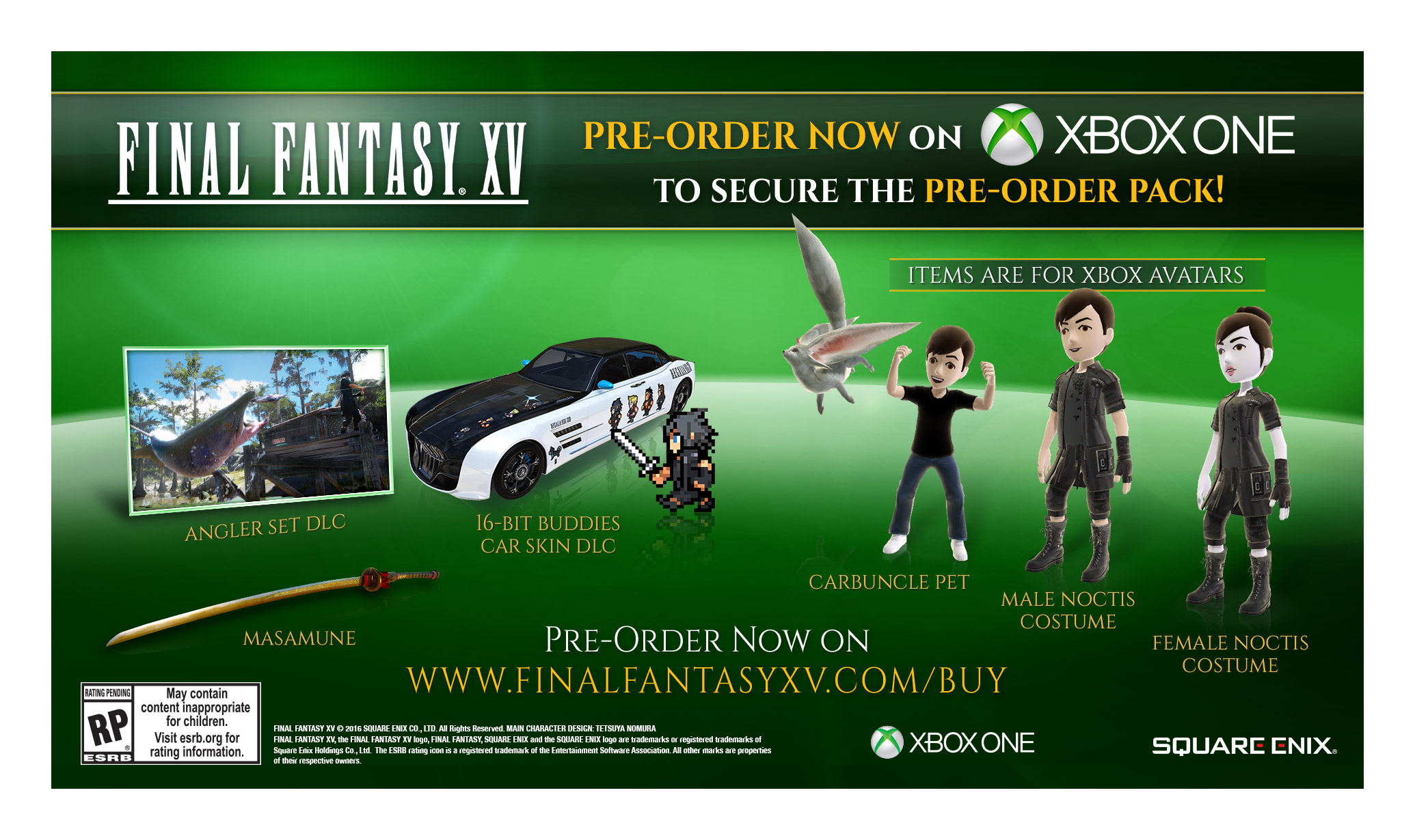 Take a closer look at the Final Fantasy 15 digital pre-order bonuses ...