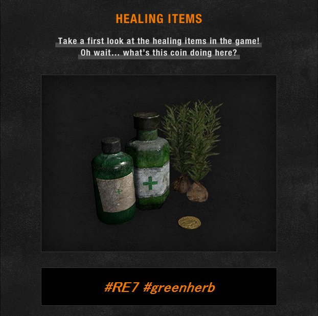 Resident Evil 7 shows the new look of green herbs, teases ingame