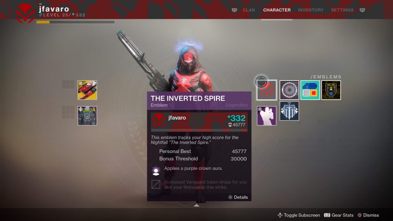 Destiny 2 All Nightfall Rewards