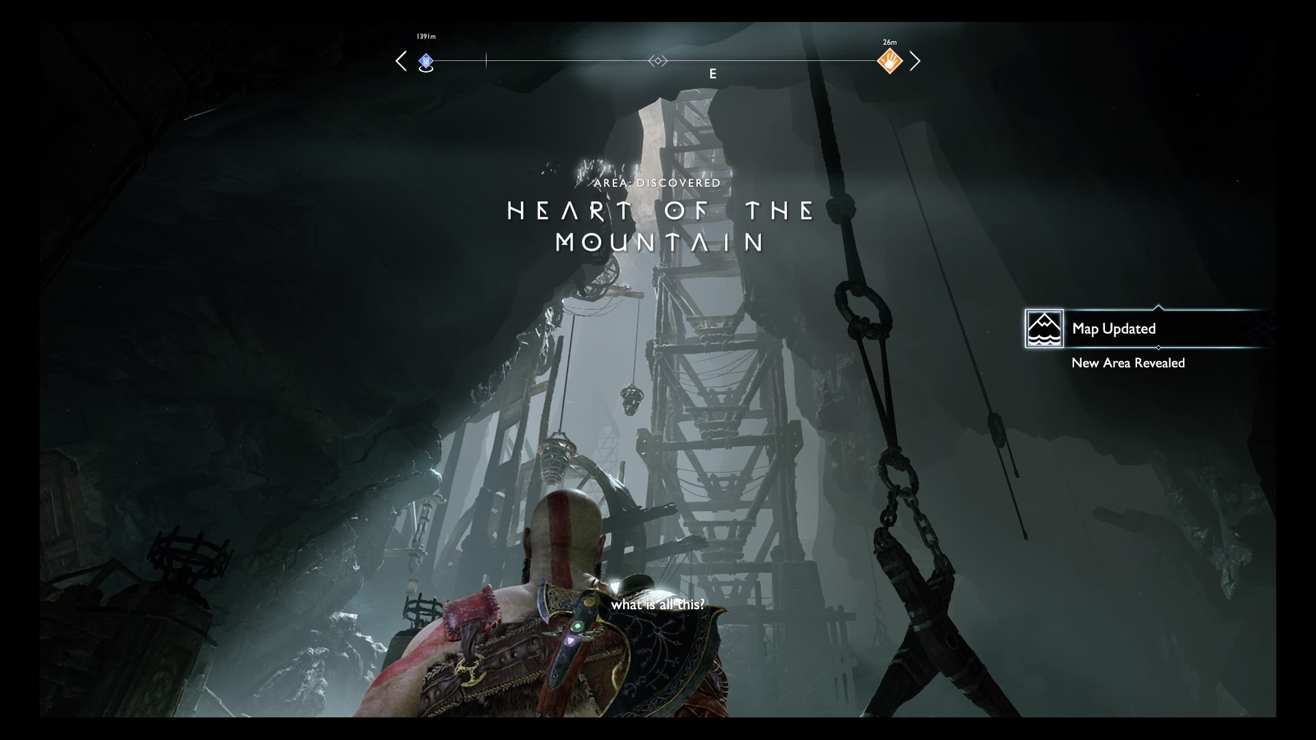 God of War Inside the Mountain quest Deer Head Statue, Heart of the