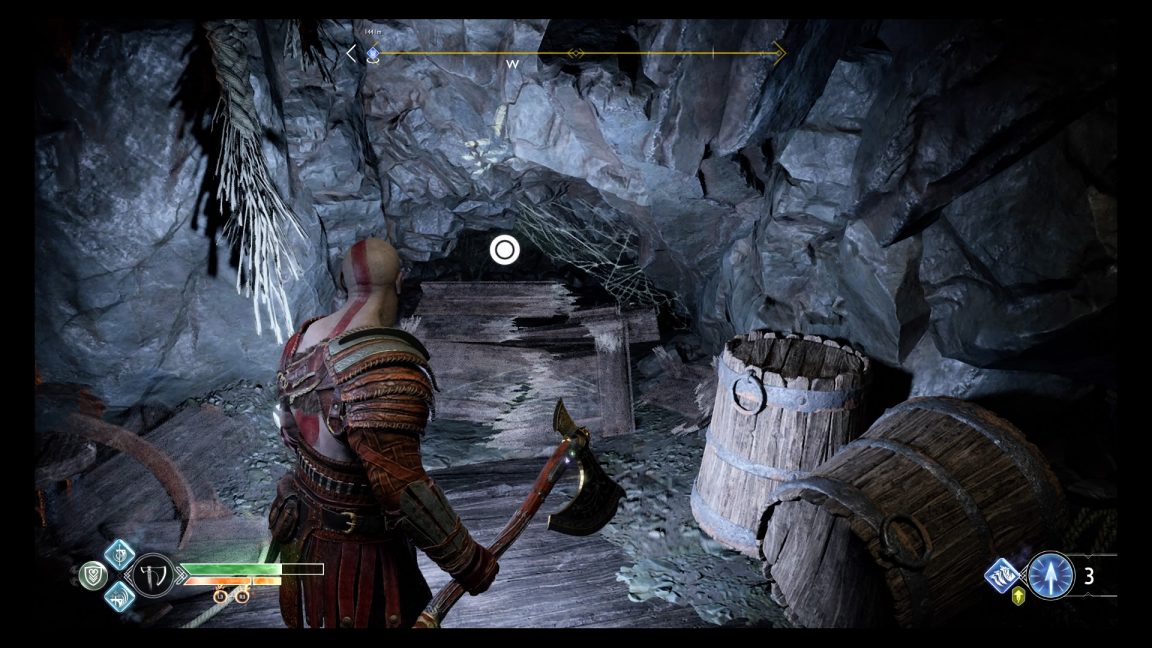 God of War Inside the Mountain quest Deer Head Statue, Heart of the