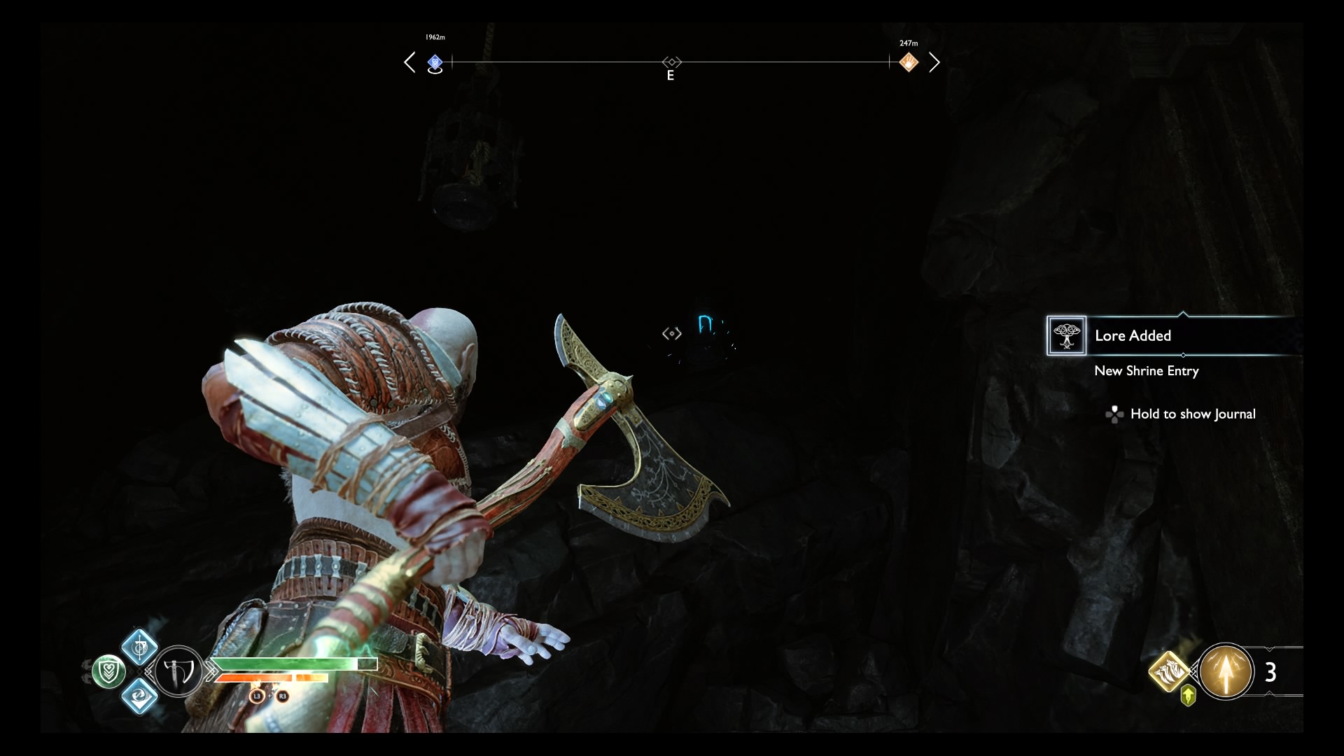 God of War Inside the Mountain quest Deer Head Statue, Heart of the