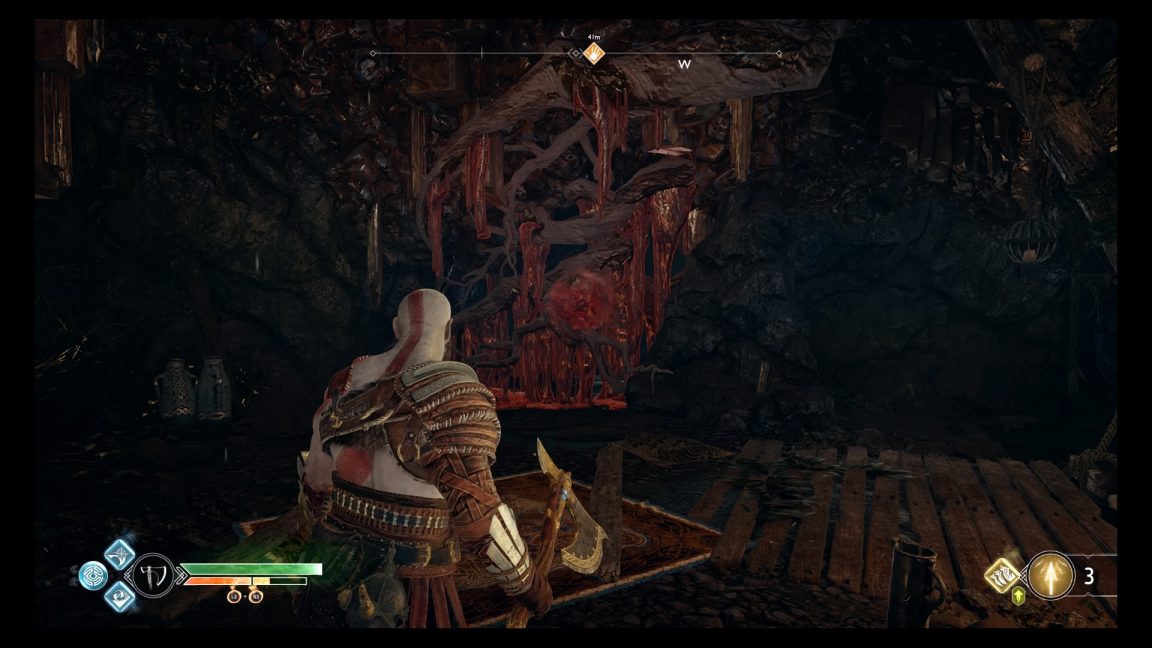 God of War Guide Witch's Cave puzzle solution how to get back into