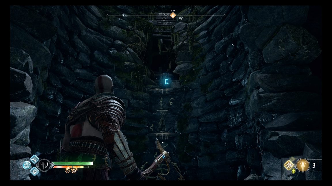 God of War Guide Witch's Cave puzzle solution how to get back into the Witch's house and get