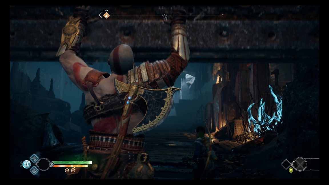 God of War Guide Witch's Cave puzzle solution how to get back into the Witch's house and get