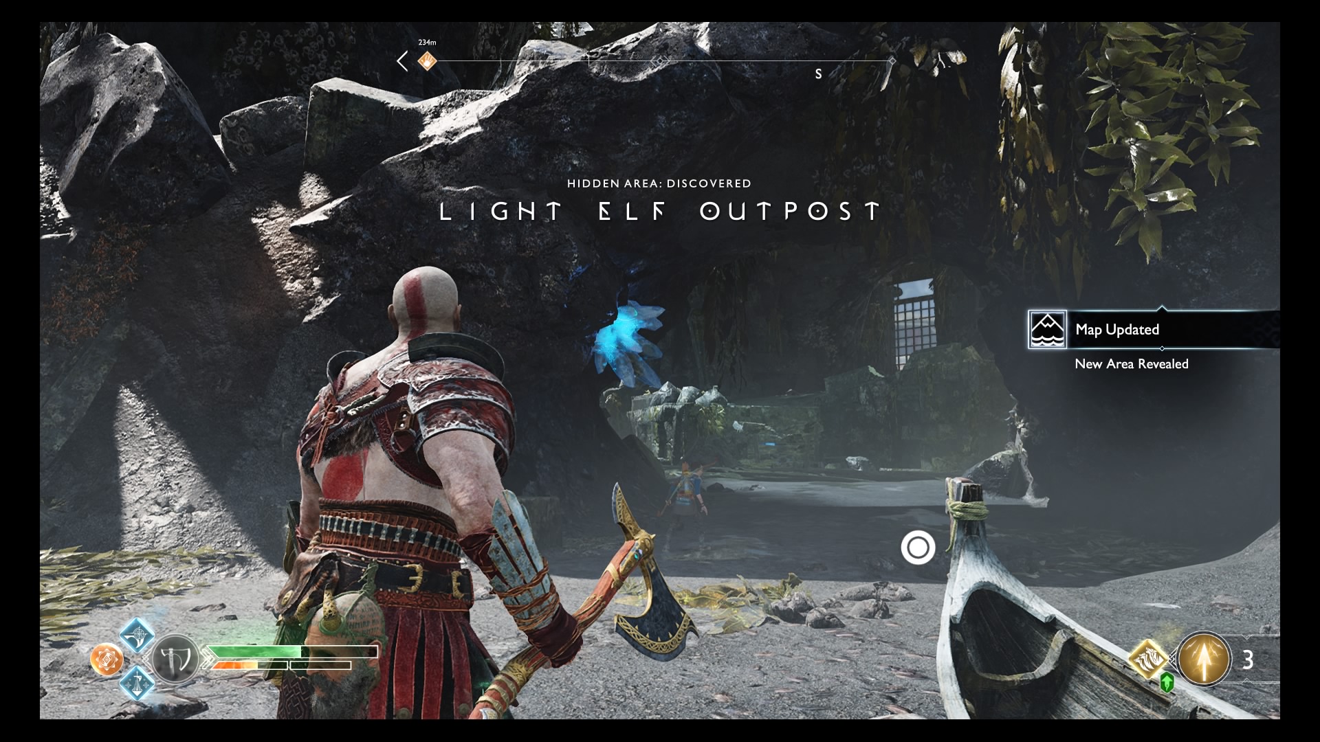 God of War Light Elf Outpost guide How to open the chest, Pristine