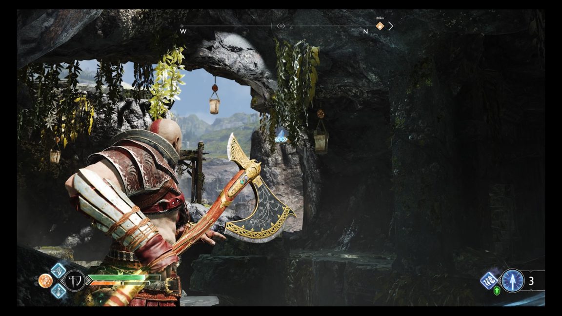 God of War Light Elf Outpost guide How to open the chest, Pristine