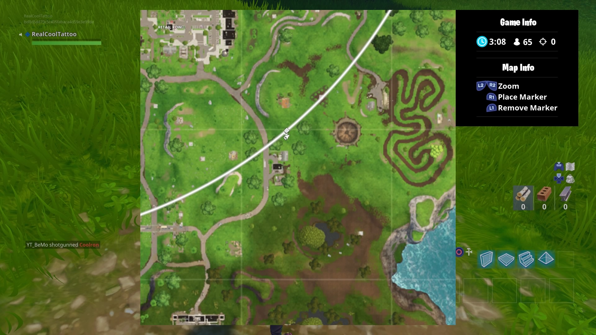 Fortnite search between a Bear, Crater and a Refrigerator Shipment where to find the hidden