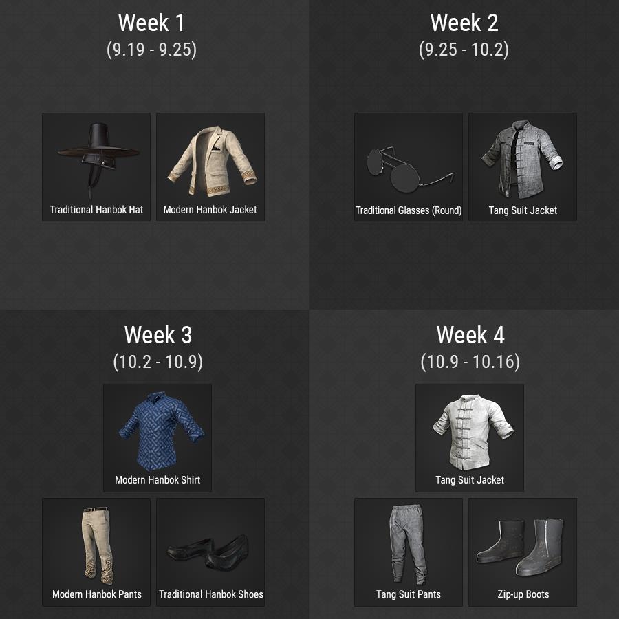 Earn these PUBG skins by playing during any of the limited