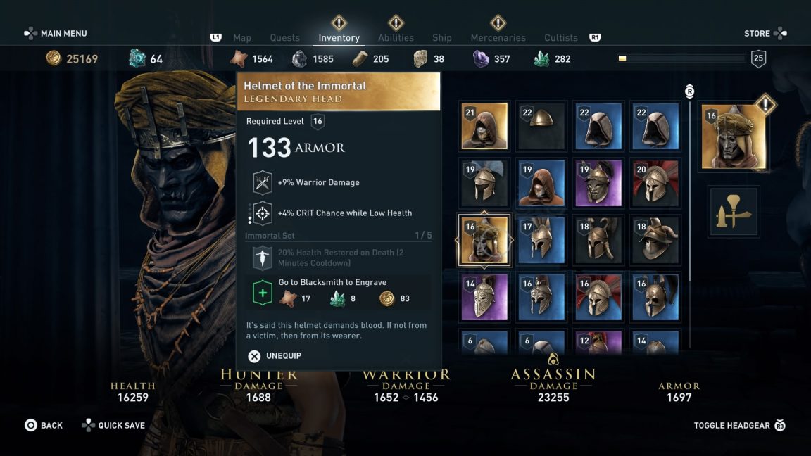 Assassin's Creed Odyssey Best armor for the early, mid, and late game