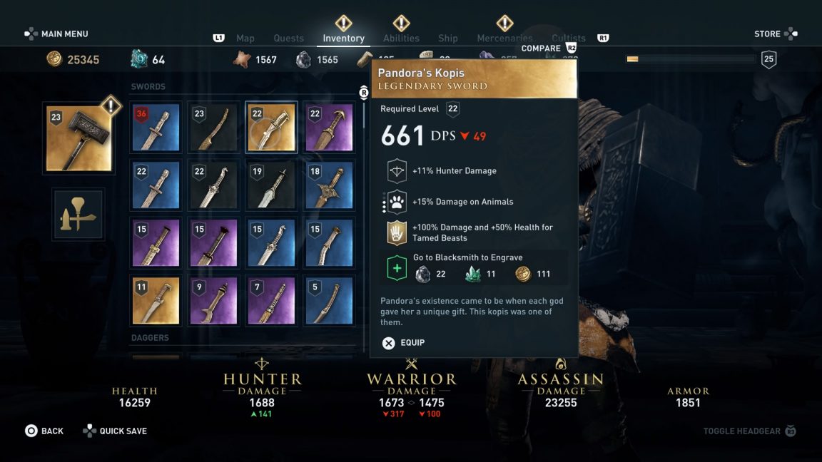 Assassin's Creed Odyssey Best Assassin Weapon