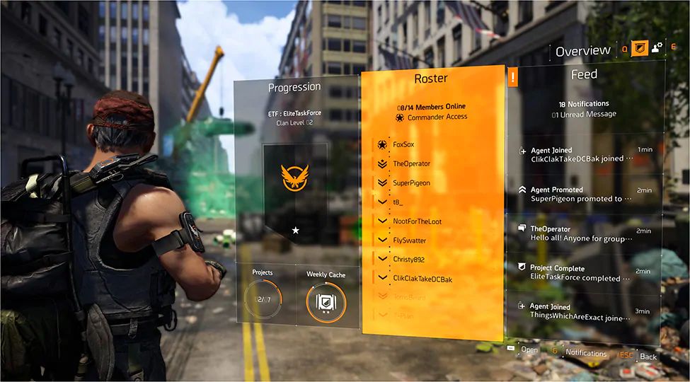 The Division 2 Clan system lets you create and manage a group of Agents