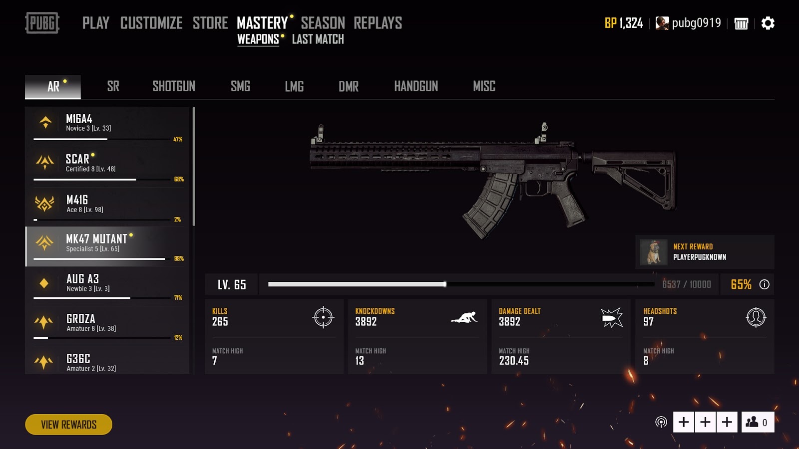 Pubg weapon stats