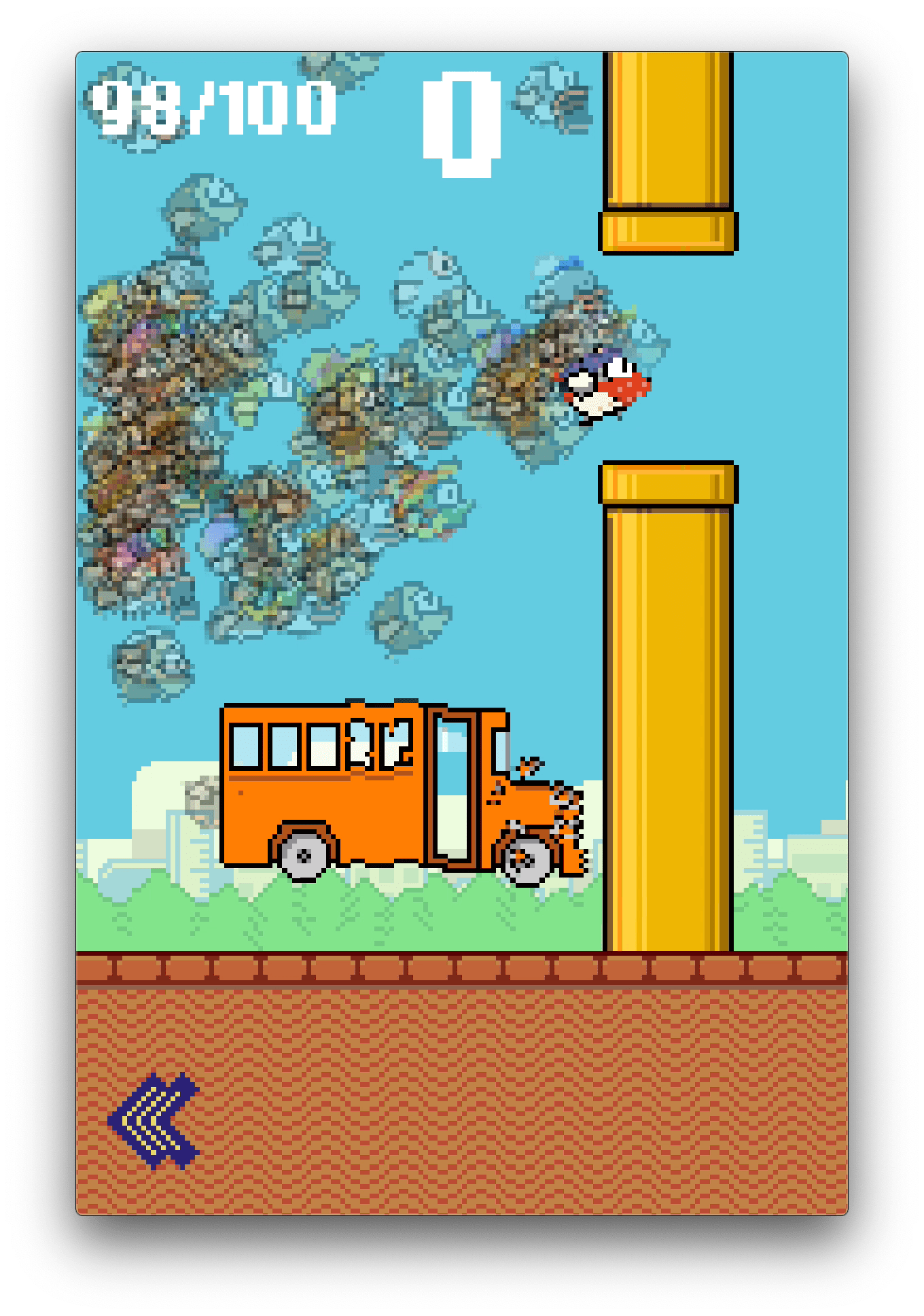 Flappy Bird Transparent Blue