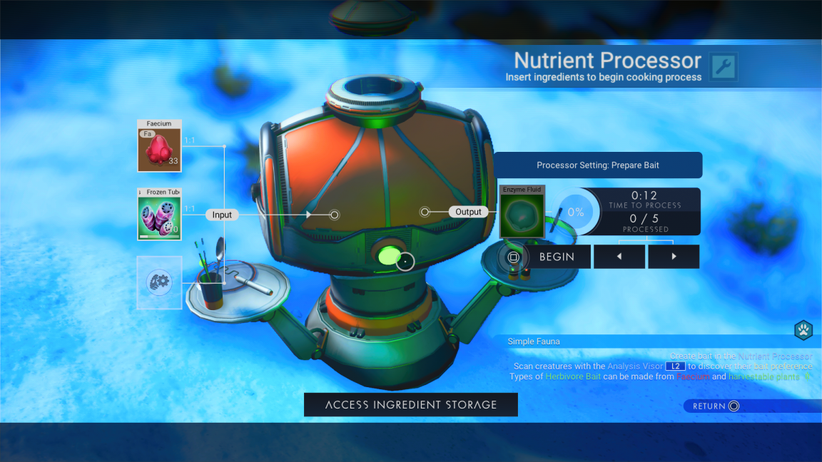 No Man’s Sky Beyond Creature Taming Guide how to build the Nutrient